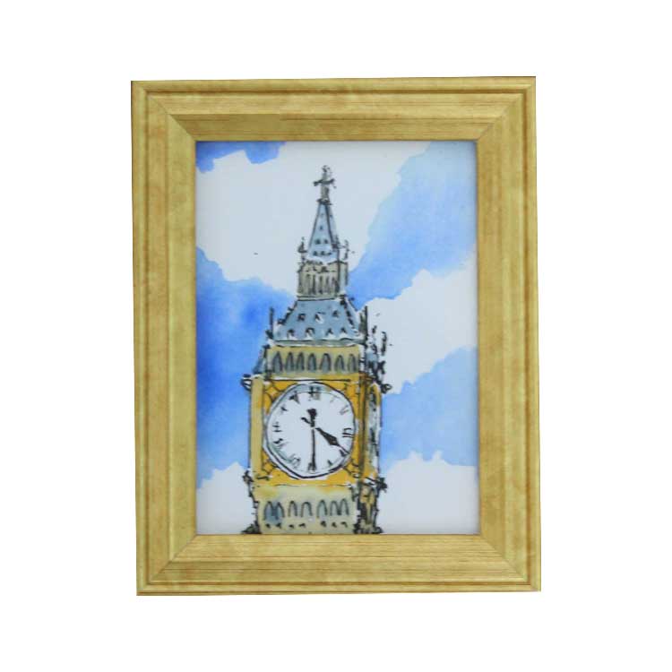 a painting hanging on a wall