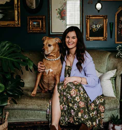 a person sitting on a couch