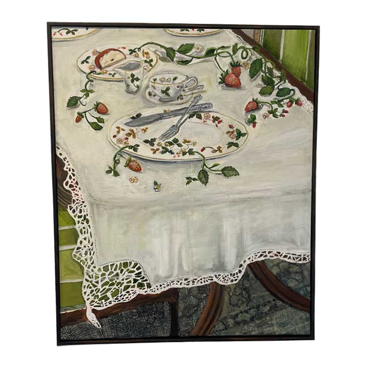 a close up of a rug