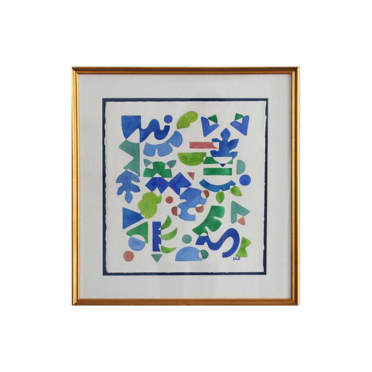 a painting hanging on a wall